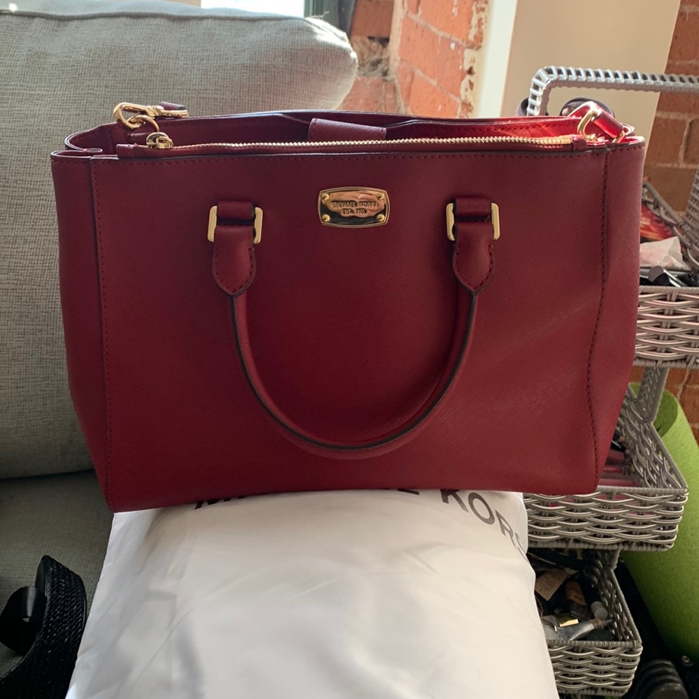 Large Michael Kors red purse